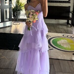 Elegant Lavender Prom Dress